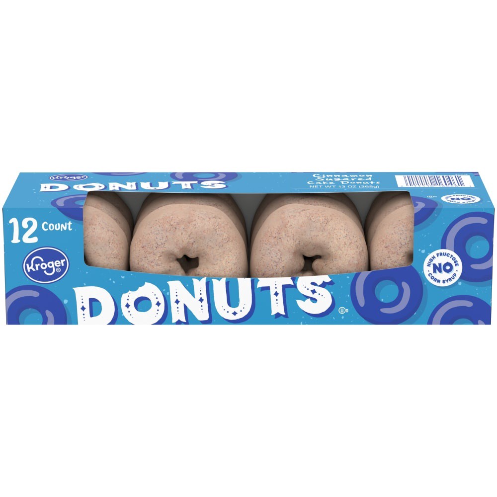 slide 1 of 4, Kroger Cinnamon Sugar Cake Donuts, 12 ct / 13 oz