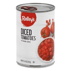 Raley's Diced Tomatoes In Juice 14.5 oz