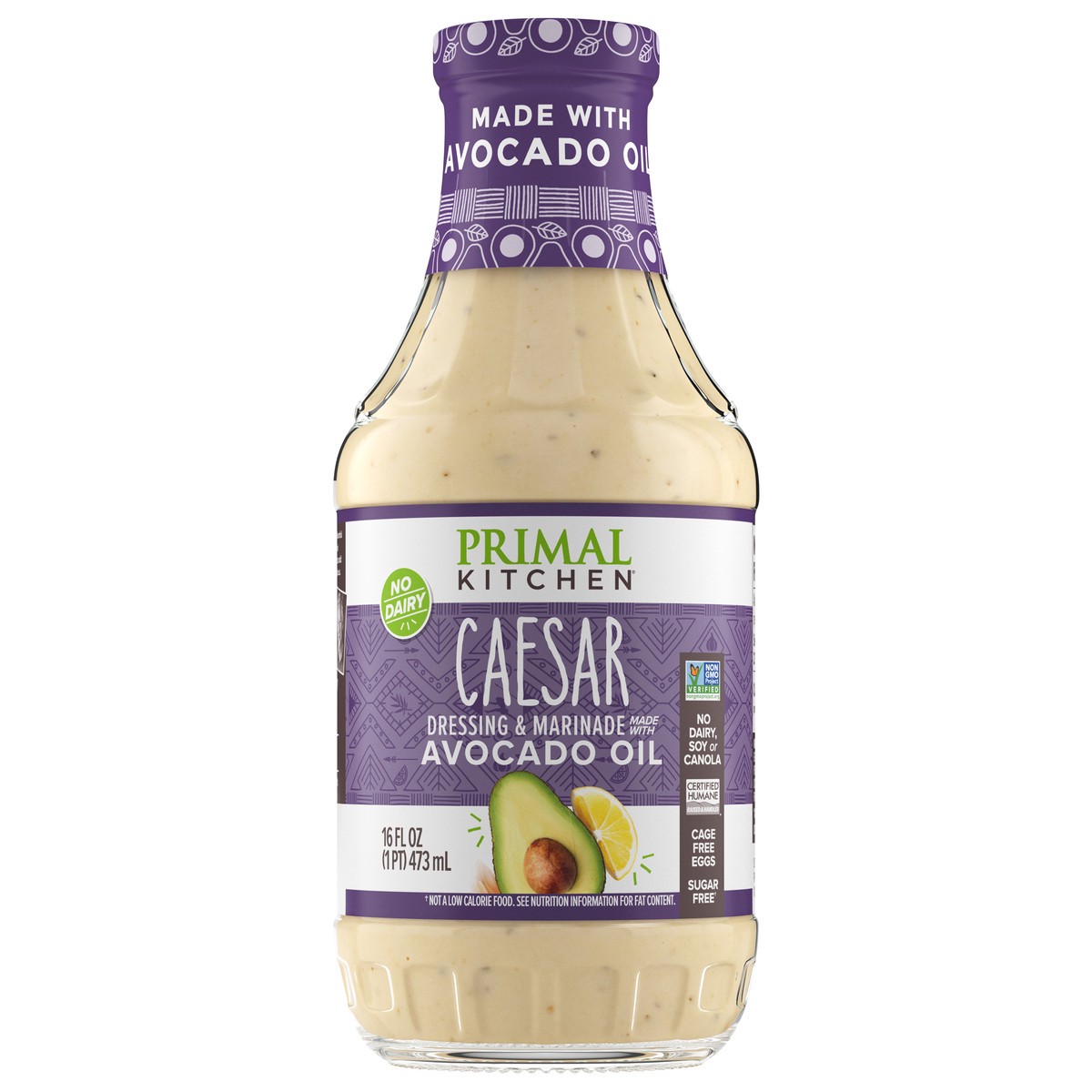 slide 1 of 9, Primal Kitchen Dressing Caesar Avocado Oil, 16 fl oz