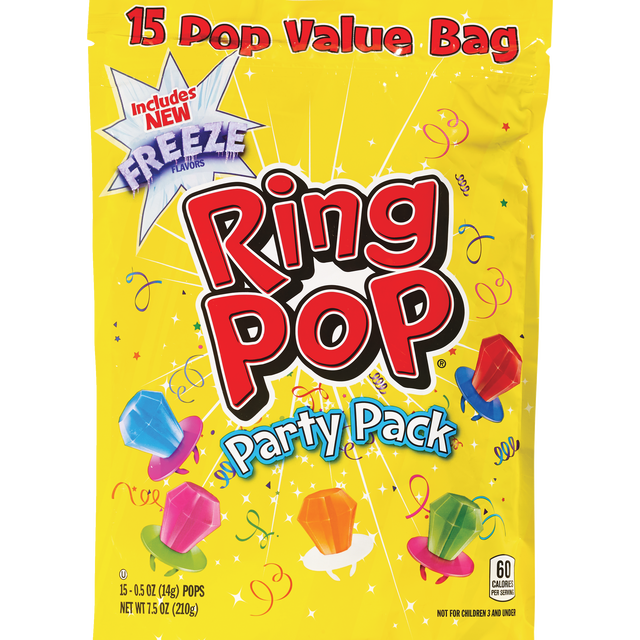 slide 1 of 1, Ring Pop Party Pack, 15 ct