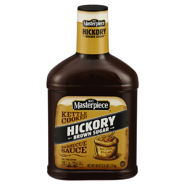 slide 1 of 2, KC Masterpiece Hickory Brown Sugar Barbecue Sauce, 40 oz