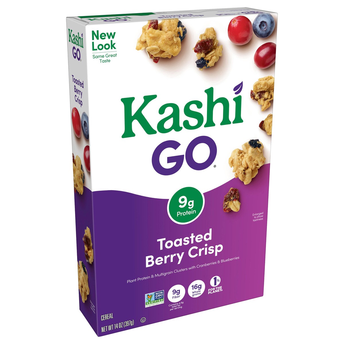 slide 7 of 8, Kashi GO Breakfast Cereal Toasted Berry Crisp, 14 oz, 14 oz