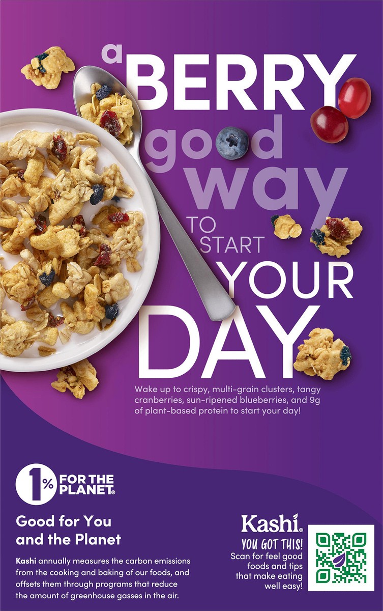 slide 5 of 8, Kashi GO Breakfast Cereal Toasted Berry Crisp, 14 oz, 14 oz