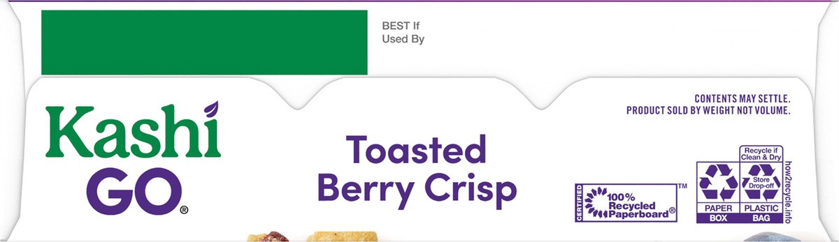 slide 4 of 8, Kashi GO Breakfast Cereal Toasted Berry Crisp, 14 oz, 14 oz