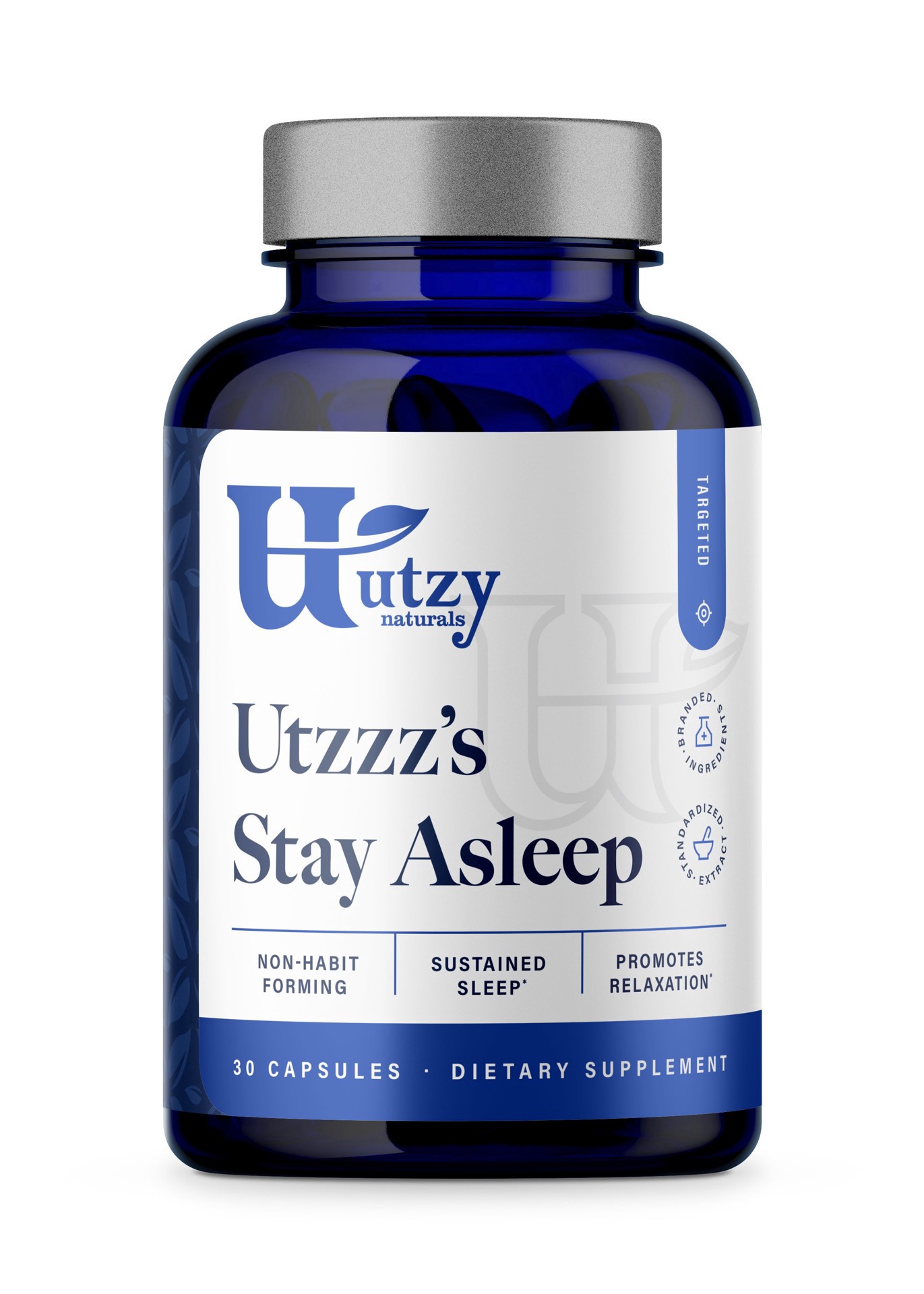 slide 1 of 1, Utzy Naturals Utzzz's Stay Asleep Capsules, 30 ct