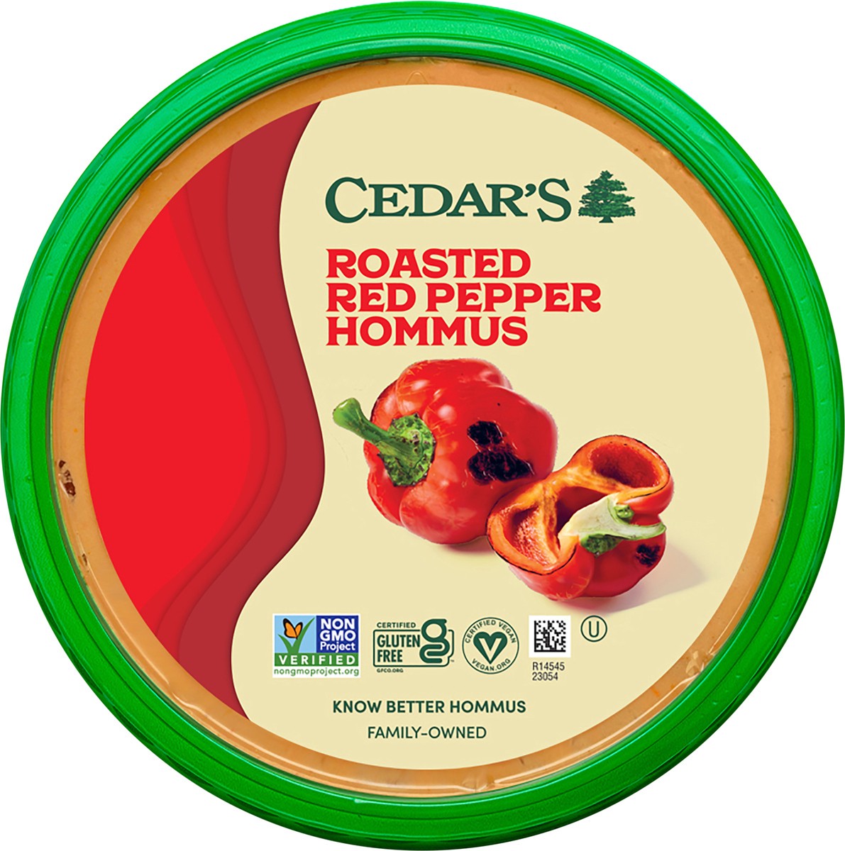 slide 4 of 4, Cedar's Roasted Red Pepper Hommus, 16 oz