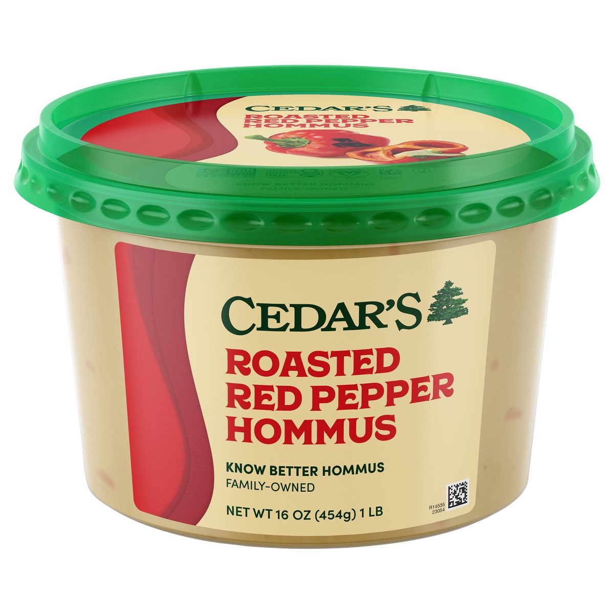 slide 1 of 4, Cedar's Roasted Red Pepper Hummus - 16 oz, 16 oz