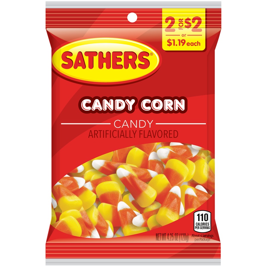 slide 1 of 1, Sathers Candy Corn Pre-Priced, 4.25 oz