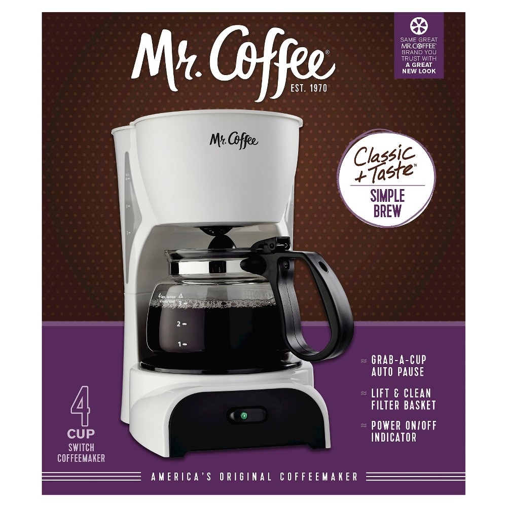Mr Coffee 4 Cup Coffee Maker Wattage Mr. Coffee 4 Cup Coffee Maker - White DR4-NP 1 ct | Shipt