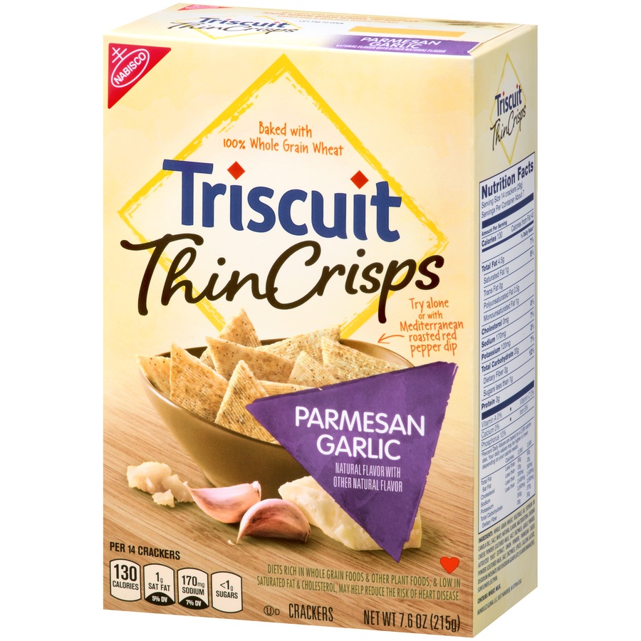 Triscuit Thin Crisps Parmesan Garlic Crackers 7.6 oz Shipt