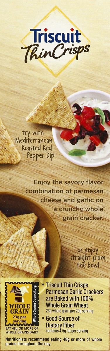 slide 7 of 8, Triscuit Thin Crisps Parmesan Garlic Crackers, 7.6 oz