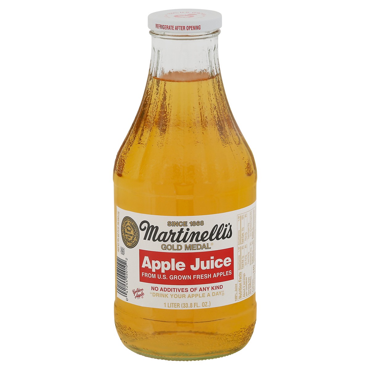 slide 1 of 1, Martinelli's Gold Medal Apple Juice 33.8 fl oz, 33.8 fl oz