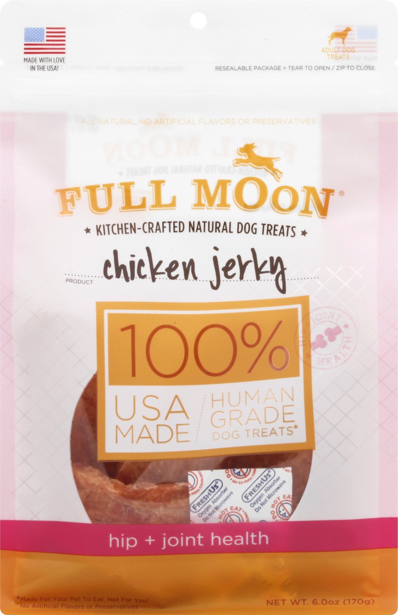 slide 8 of 11, Full Moon Hip + Joint Health Chicken Jerky Dog Treats 6 oz, 6 oz