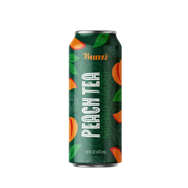 slide 1 of 1, Hy-Vee Bunzi Peach Tea, 16 fl oz