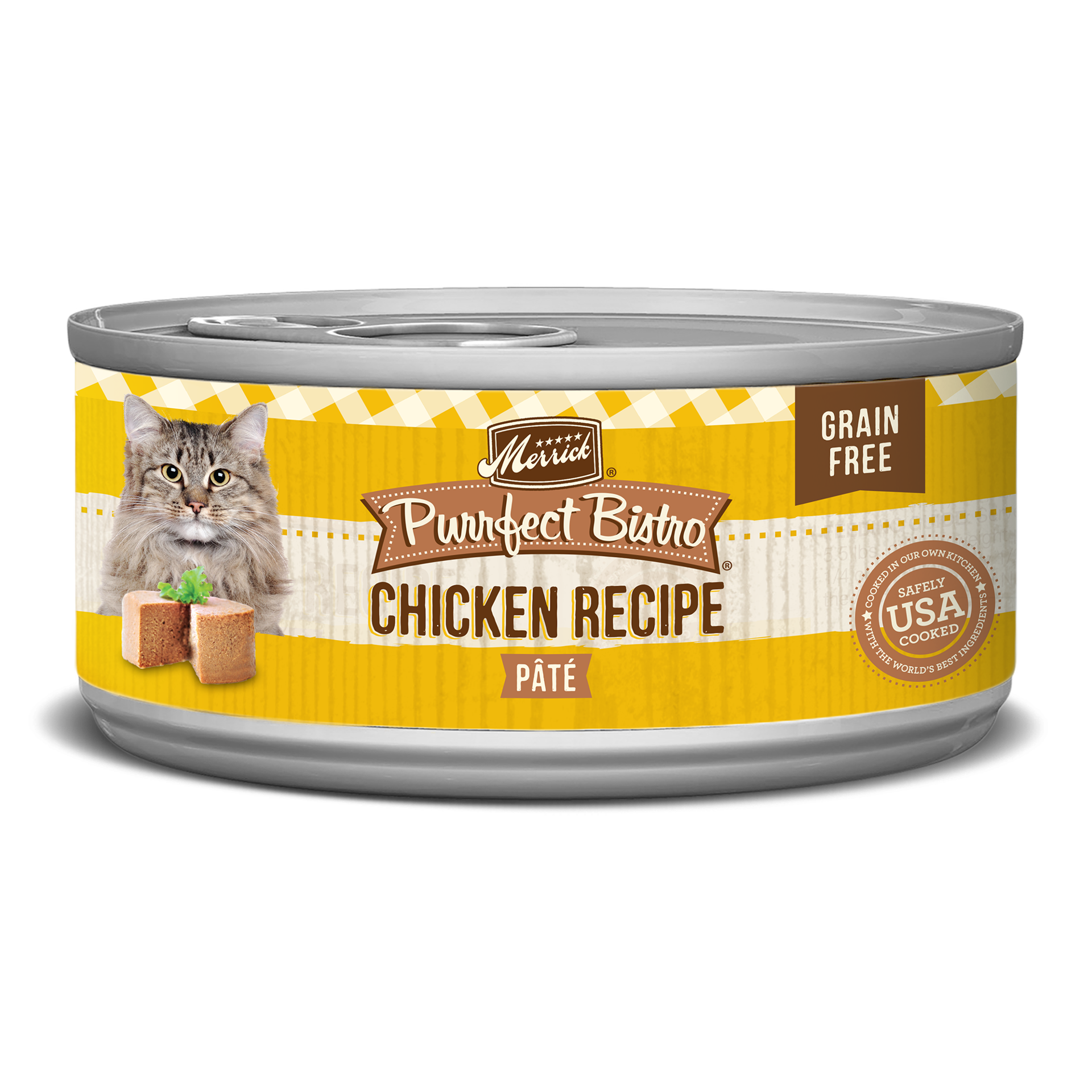 slide 1 of 8, Merrick Purrfect Bistro Grain Free Wet Cat Food Chicken Recipe Pate - 5.5 oz Can, 5.5 oz