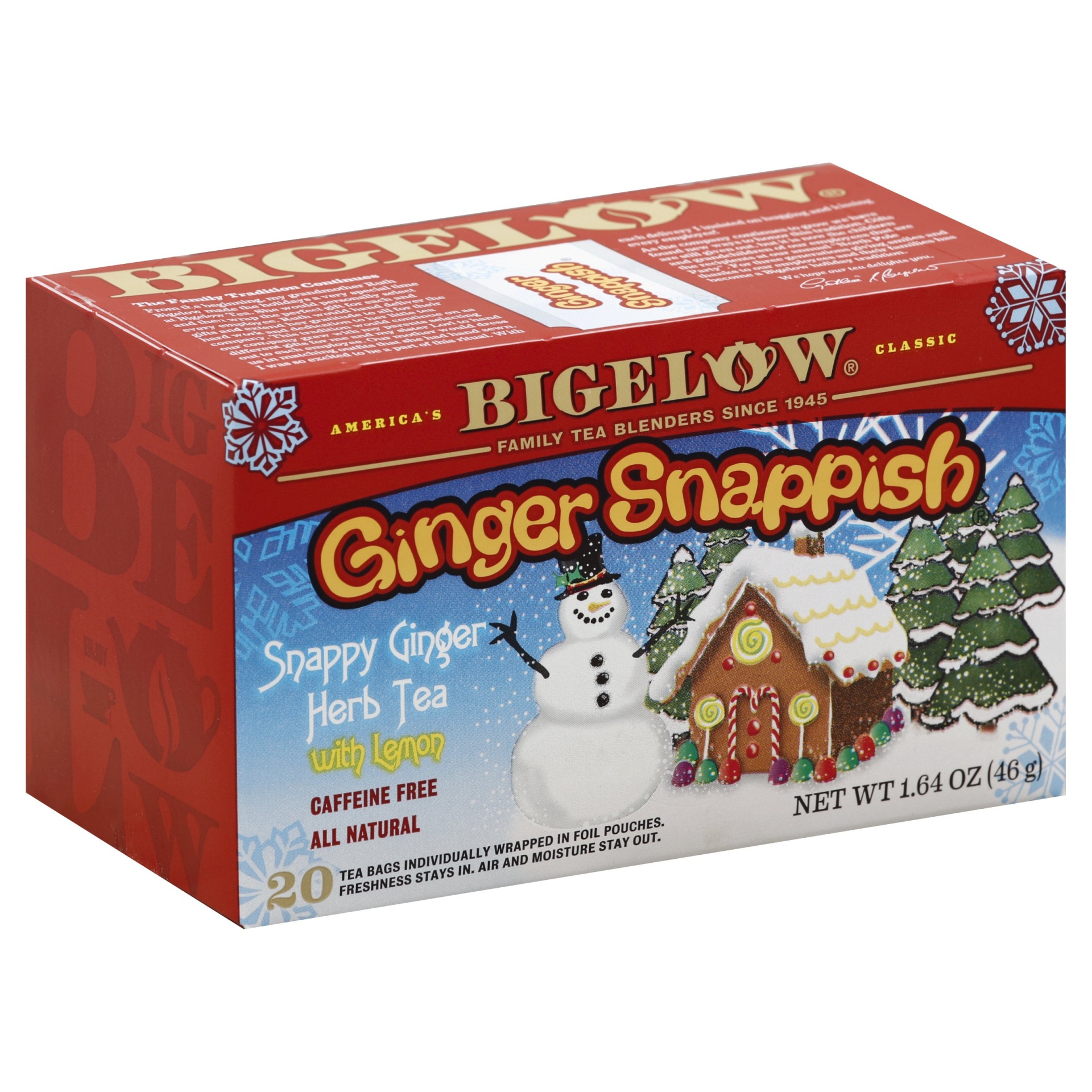 slide 1 of 7, Bigelow Ginger Snappish Herb Tea, 20 ct