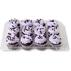 Chocolate Black Raspberry Whipped Cupcakes 12 Count - EA