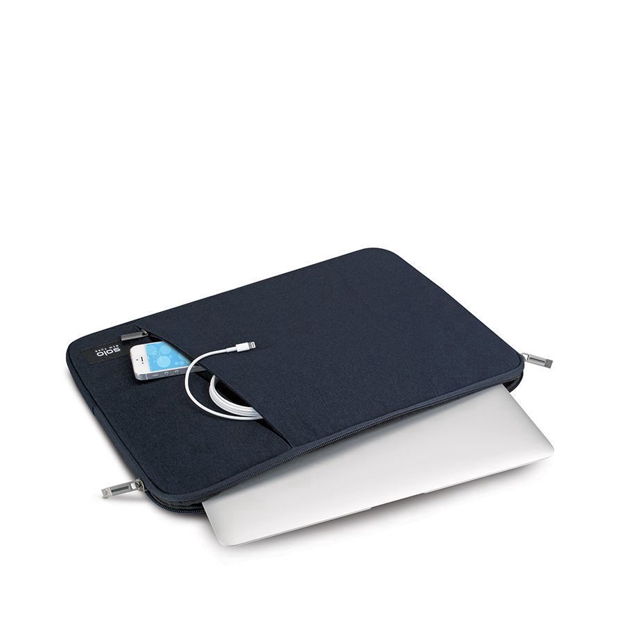 slide 2 of 3, Solo Oswald Computer Sleeve For Laptops/Tablets, Blue, Slv1613-5, 13.3 in