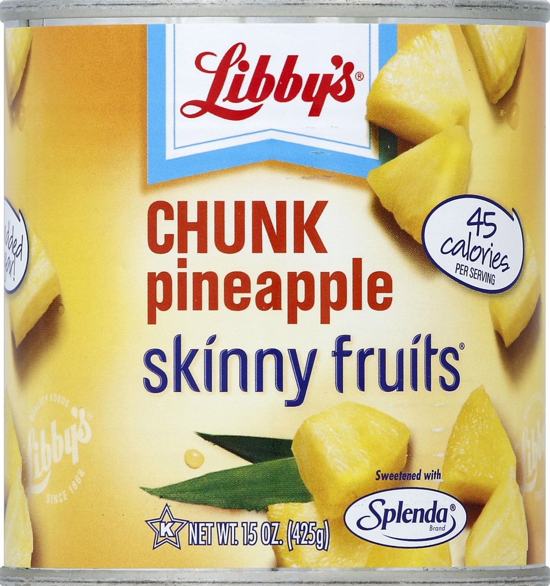 slide 2 of 2, Libby's Skinny Fruits Chunk Pineapple In Splenda, 15 oz