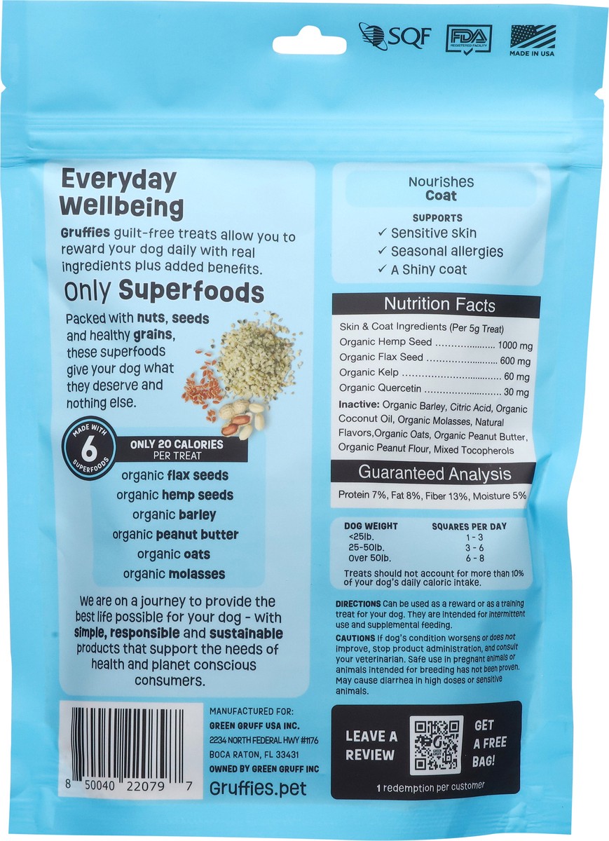 slide 3 of 13, Gruffies Skin & Coat Plant-Based Peanut Butter Dog Treats 6 oz, 6 oz