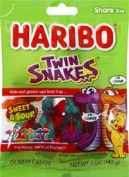 Haribo Twin Snakes Share Size Gummi Candy 5 oz