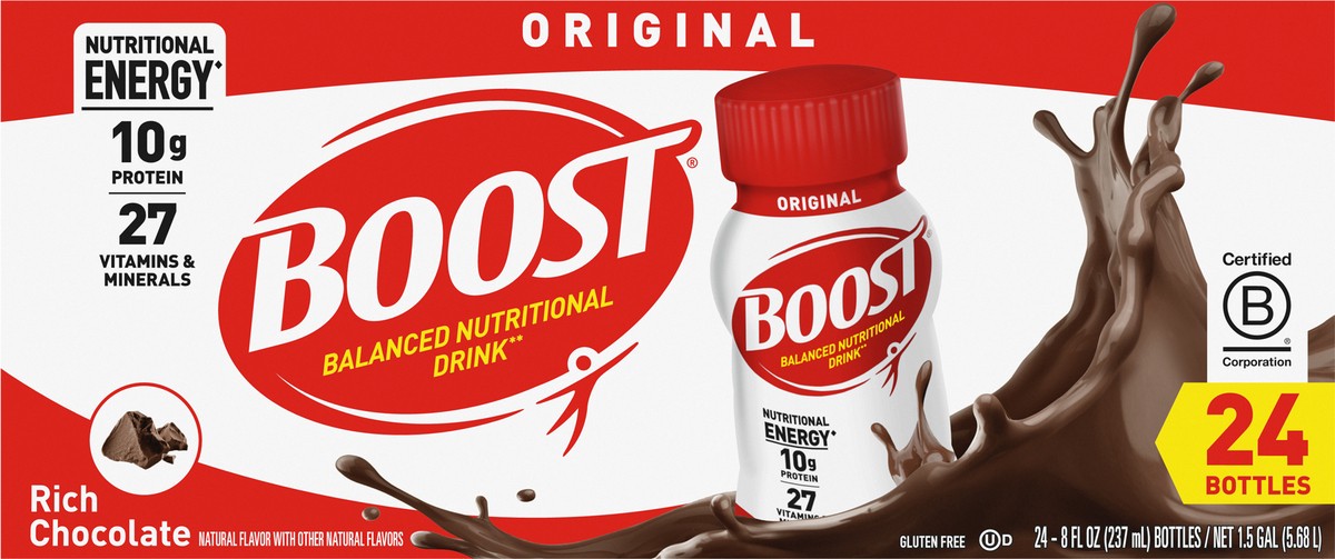 slide 8 of 14, Boost Original Rich Chocolate - 24 ct; 8 fl oz, 24 ct; 8 fl oz