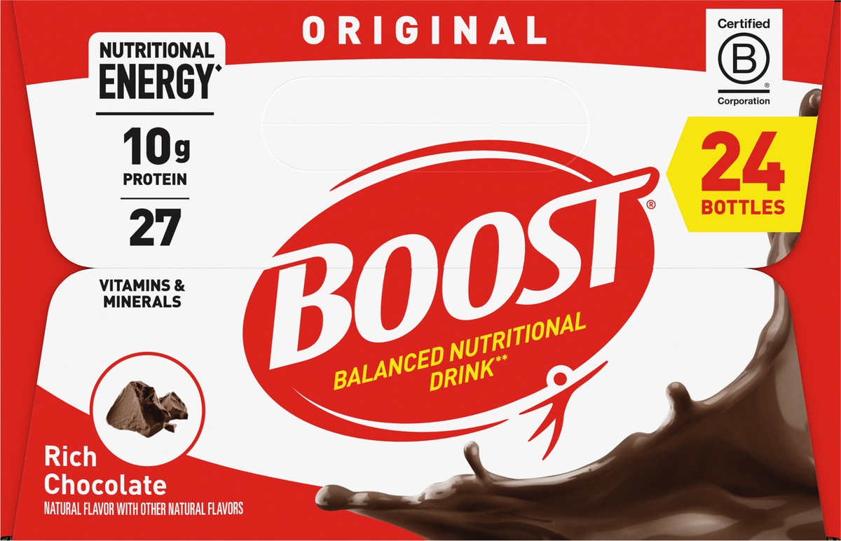 slide 5 of 14, Boost Original Rich Chocolate - 24 ct; 8 fl oz, 24 ct; 8 fl oz