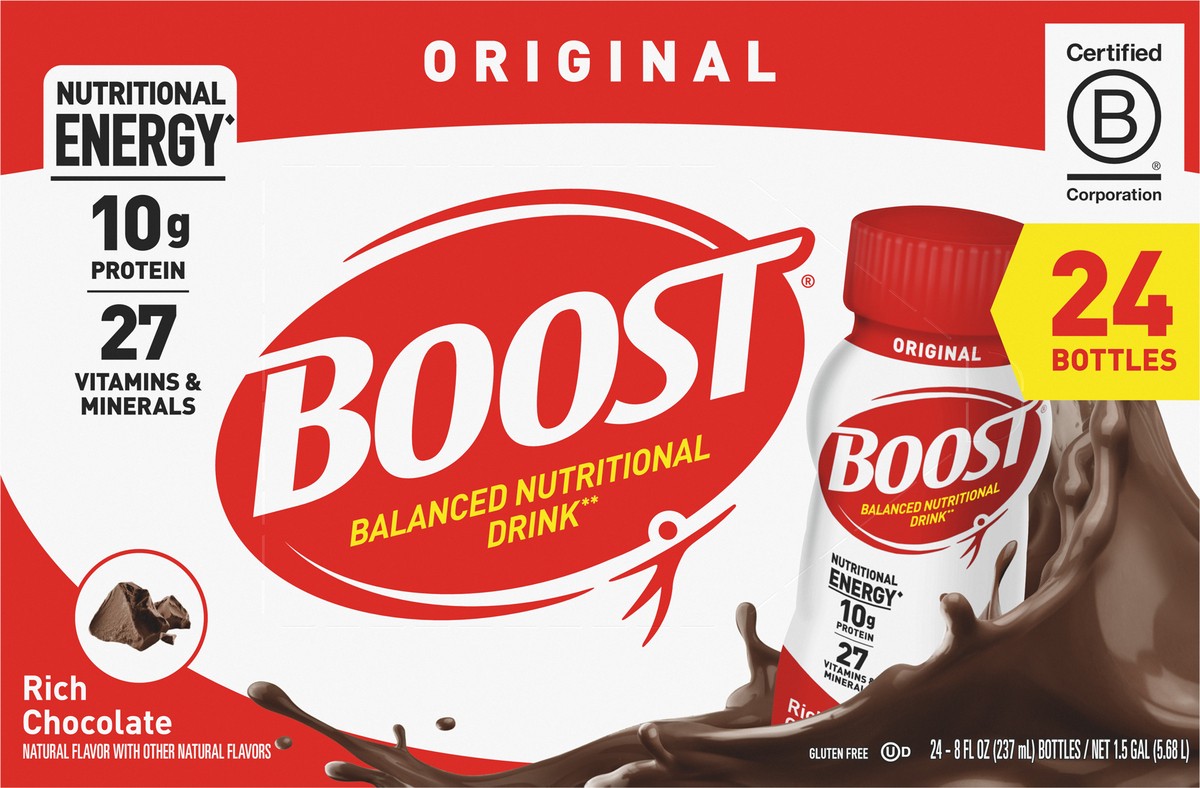 slide 7 of 14, Boost Original Rich Chocolate - 24 ct; 8 fl oz, 24 ct; 8 fl oz