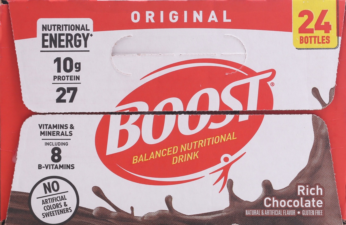 slide 7 of 11, Boost Original Ready To Drink Nutritional Drink, Rich Chocolate Nutritional Shake, 24 ct