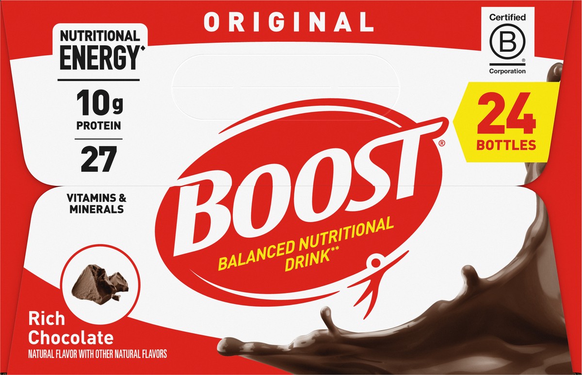 slide 6 of 14, Boost Original Rich Chocolate - 24 ct; 8 fl oz, 24 ct; 8 fl oz