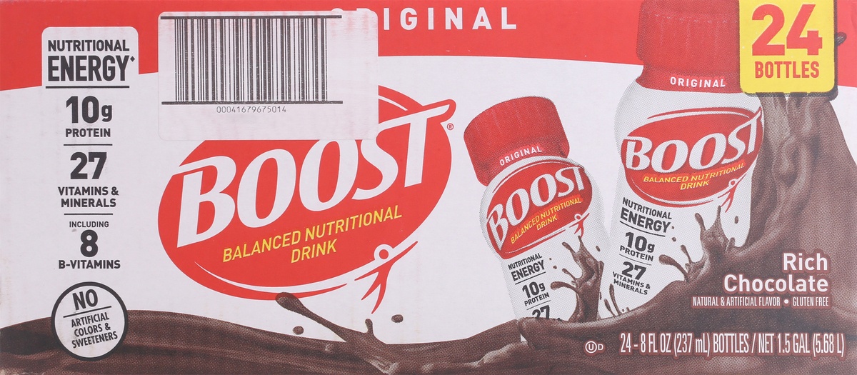 slide 10 of 11, Boost Original Ready To Drink Nutritional Drink, Rich Chocolate Nutritional Shake, 24 ct