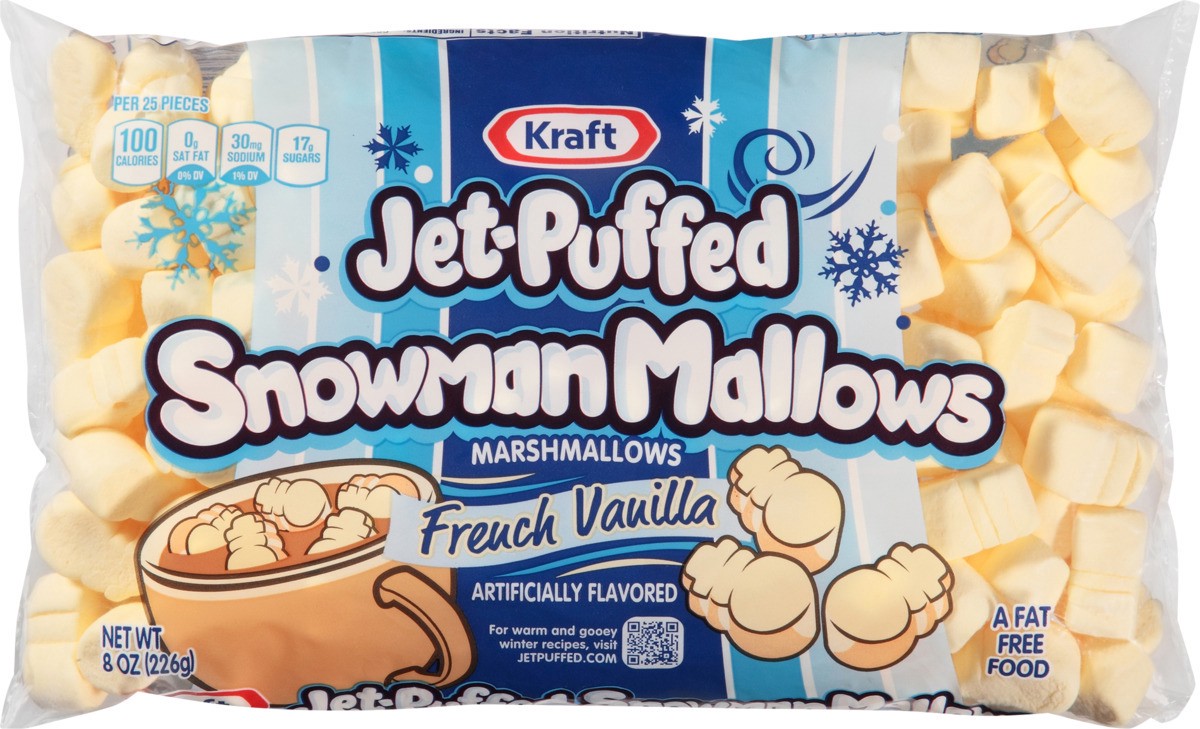 slide 6 of 7, Kraft Jet-Puffed French Vanilla Snowman Mallows, 8 oz