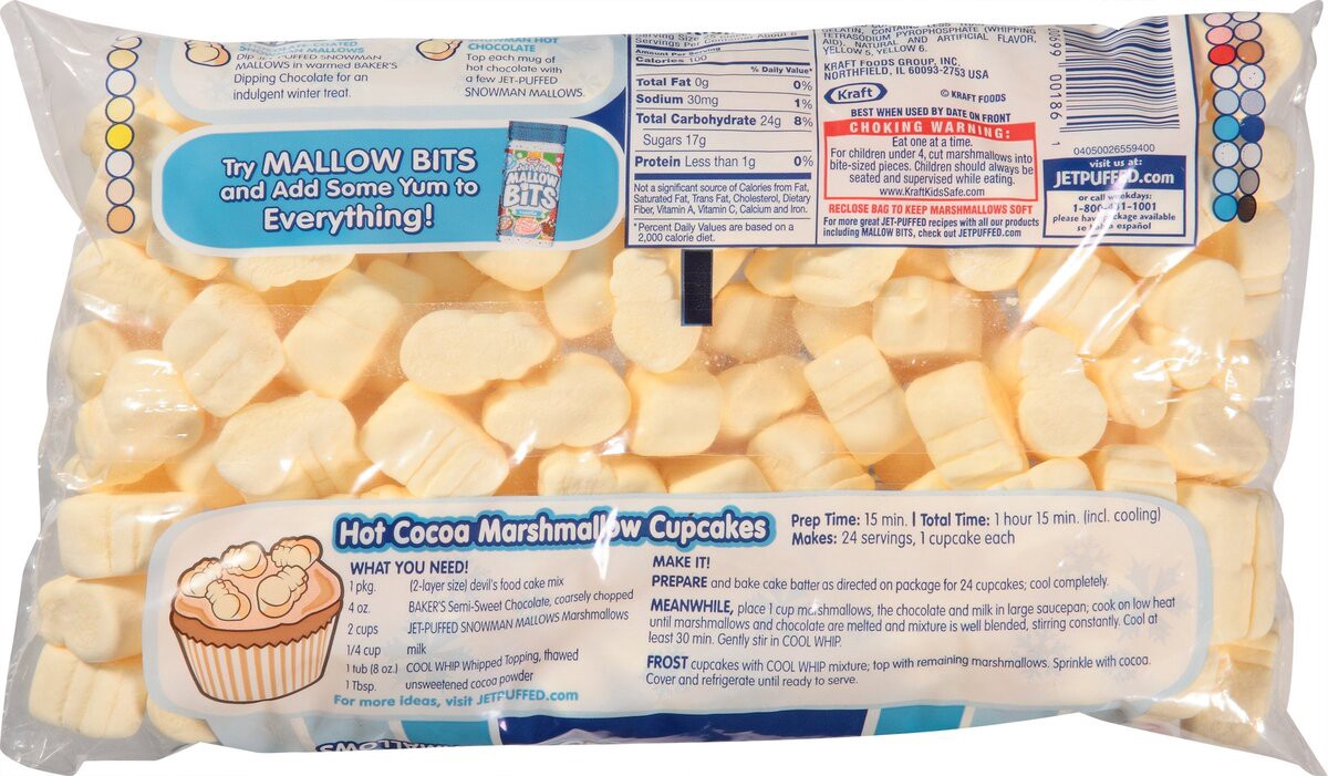 slide 7 of 7, Kraft Jet-Puffed French Vanilla Snowman Mallows, 8 oz