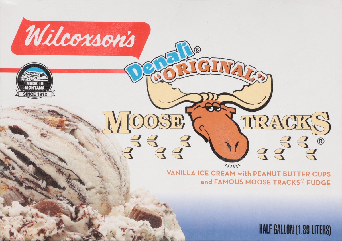 slide 4 of 16, Wilcoxson's Denali Original Moose Tracks Ice Cream 0.5 gal, 1/2 gal