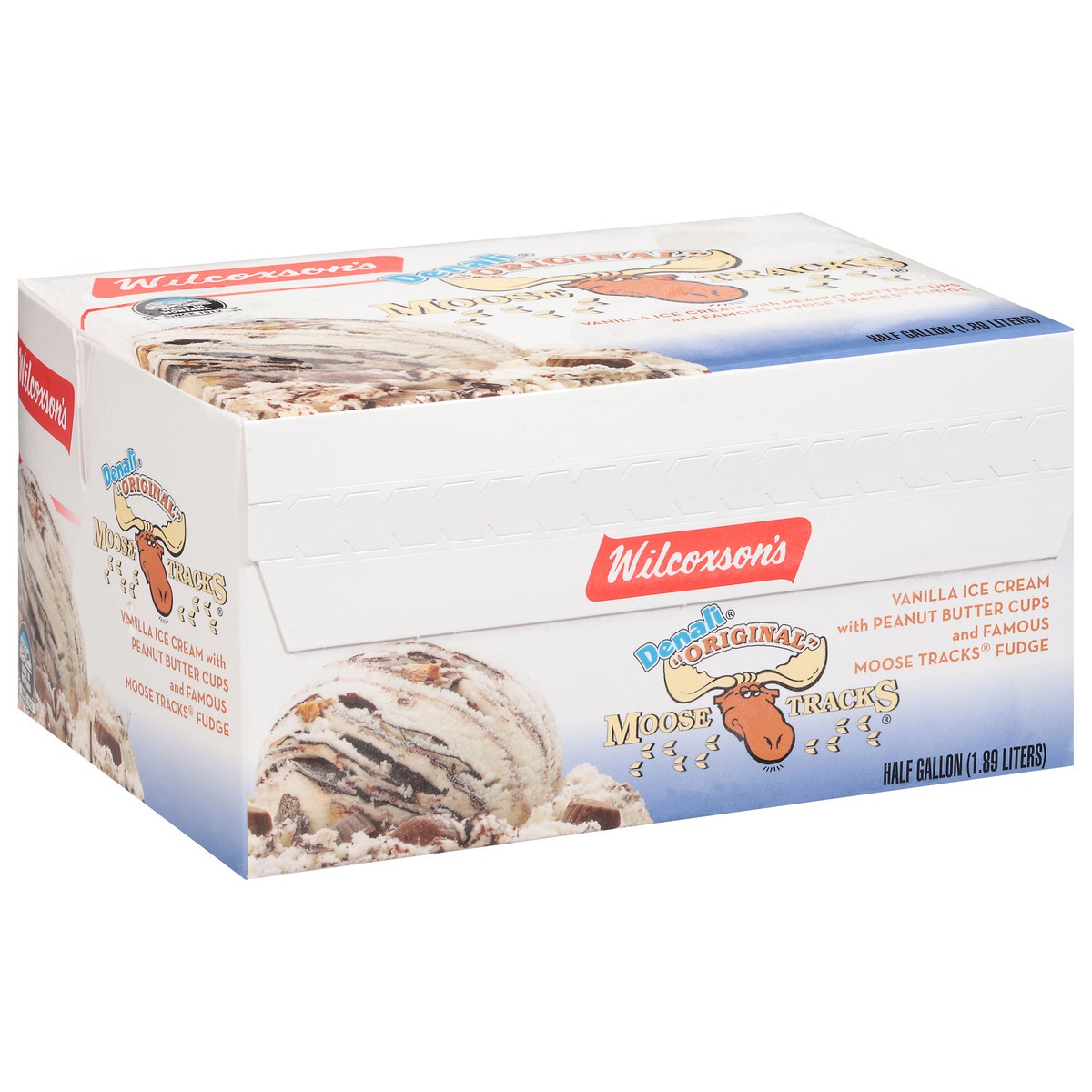 slide 7 of 16, Wilcoxson's Denali Original Moose Tracks Ice Cream 0.5 gal, 1/2 gal