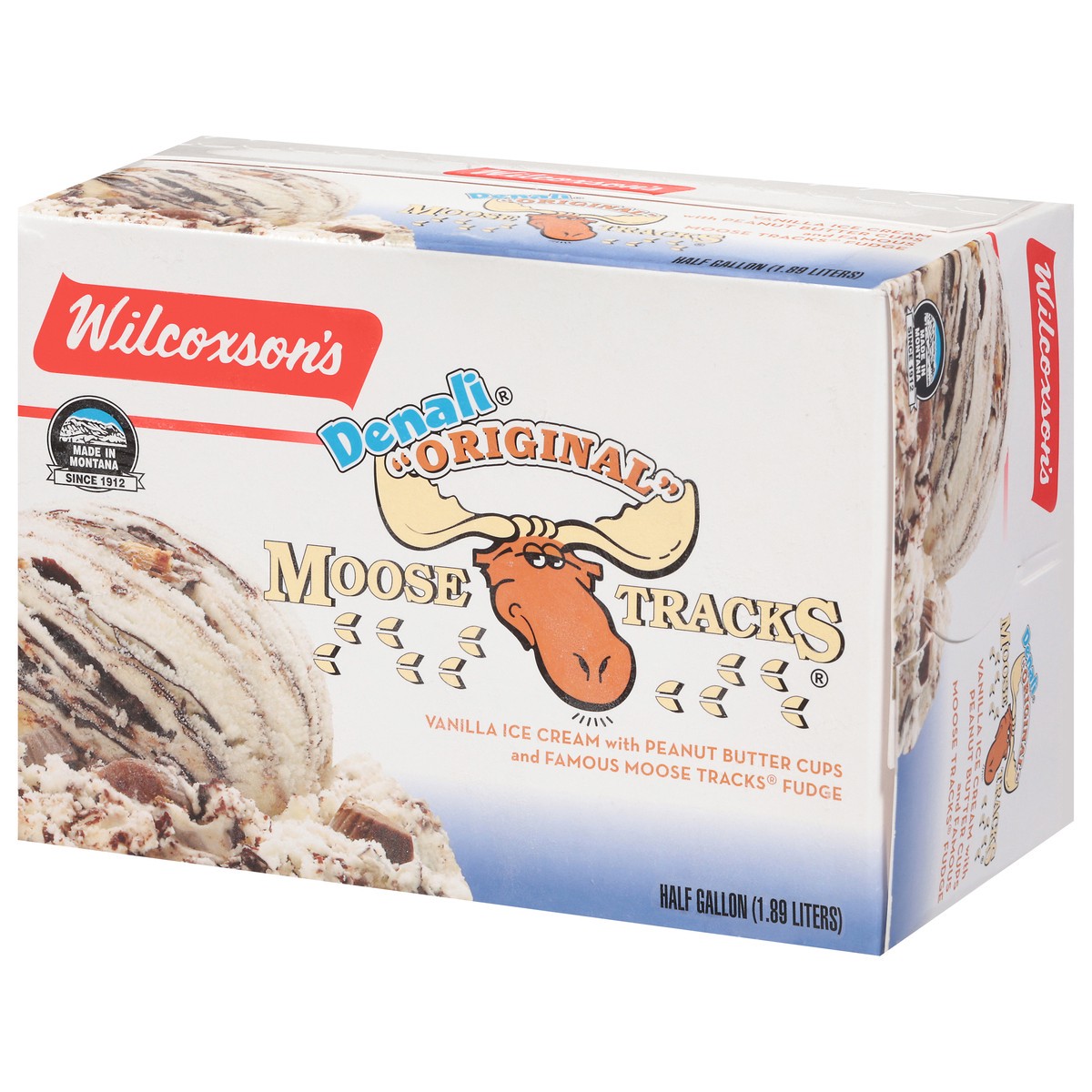 slide 10 of 16, Wilcoxson's Denali Original Moose Tracks Ice Cream 0.5 gal, 1/2 gal
