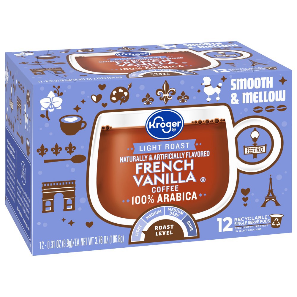 slide 3 of 5, Kroger French Vanilla Coffee - 12 ct, 12 ct
