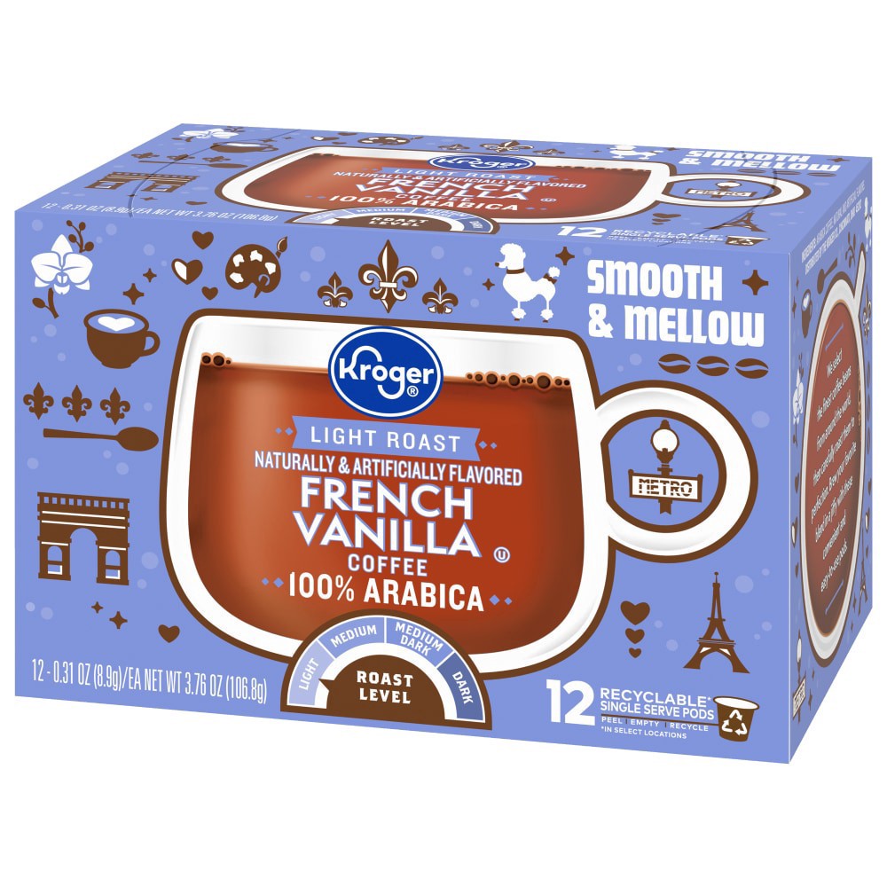 slide 2 of 5, Kroger French Vanilla Coffee - 12 ct, 12 ct