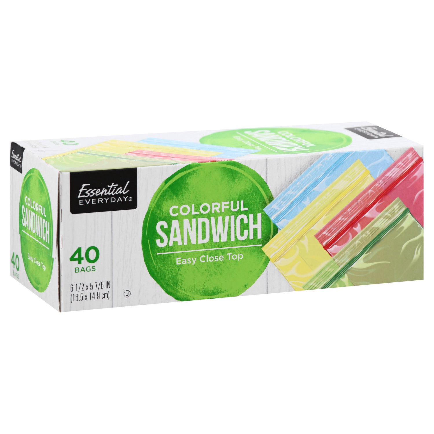 slide 1 of 1, Essential Everyday Reclosable Sandwich Bags 20Ct, 40 ct