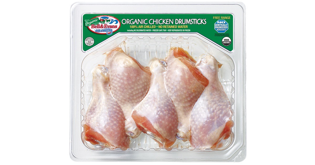 slide 1 of 1, Bell & Evans Og Chicken Drumsticks, per lb