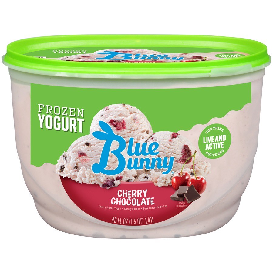 slide 1 of 7, Cherry Chocolate Frozen Yogurt, 48 fl oz