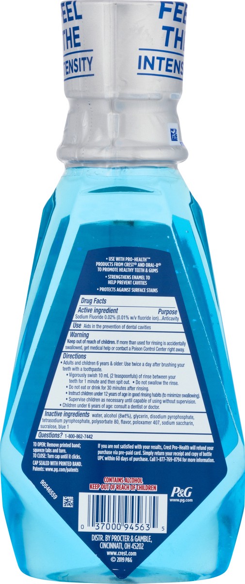 slide 7 of 9, Crest Alcohol Advanced Anticavity Fluoride Mouthwash 16.9 oz, 16.9 fl oz