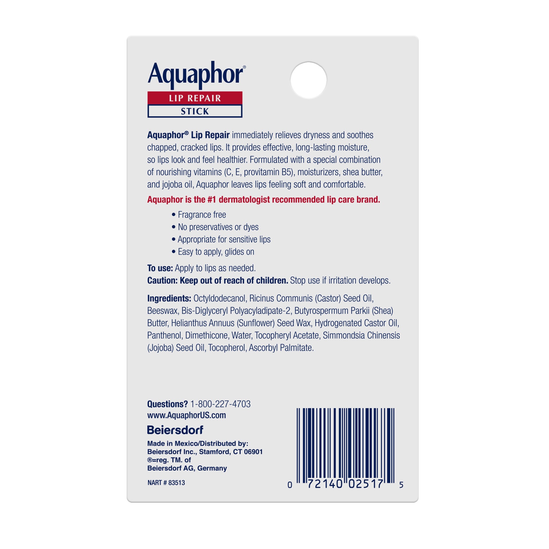 slide 3 of 8, Aquaphor Lip Repair Stick (Dual Pack) (ALT UPC), 2 ct