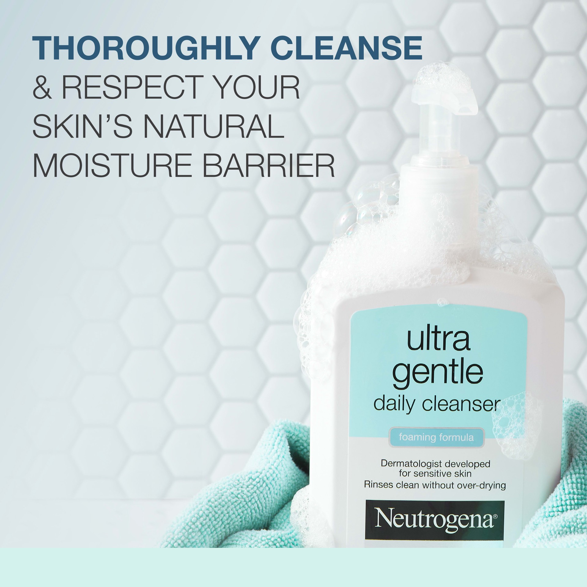 slide 3 of 4, Neutrogena Ultra Gentle Daily Foaming Facial Cleanser, 5.8 fl. oz, 5.8 oz