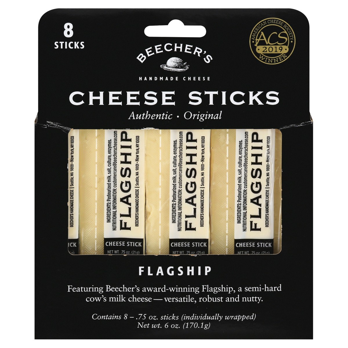 slide 1 of 11, Beecher's Flagship Cheese Sticks 8 ea, 8 ct