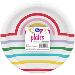 Kroger Entertainment Essentials Modern Rainbow 9-Inch Party Paper Plates