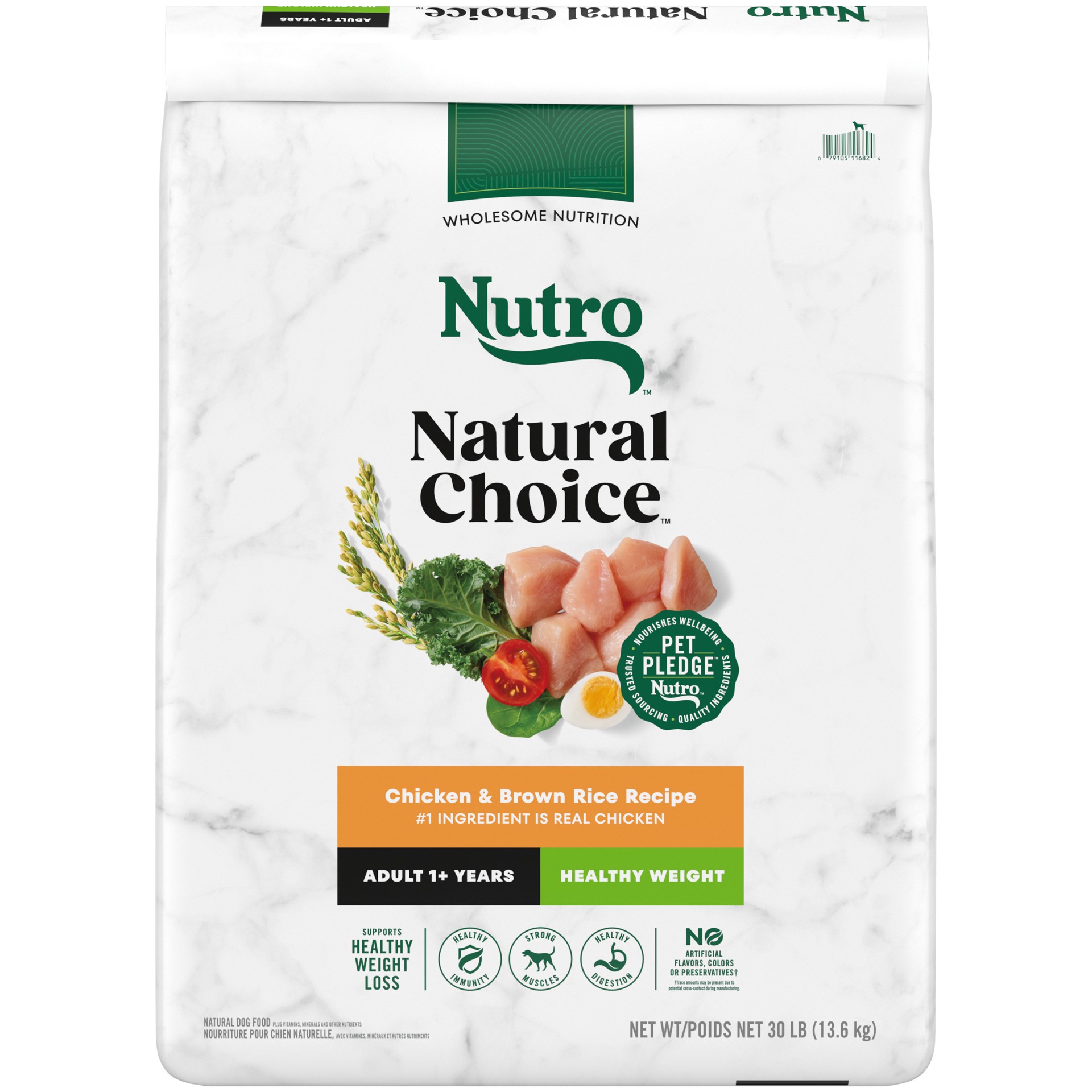 slide 1 of 5, Nutro Natural Choice Adult Healthy Weight Dry Dog Food, Chicken and Brown Rice, 30 lbs., 30 lb