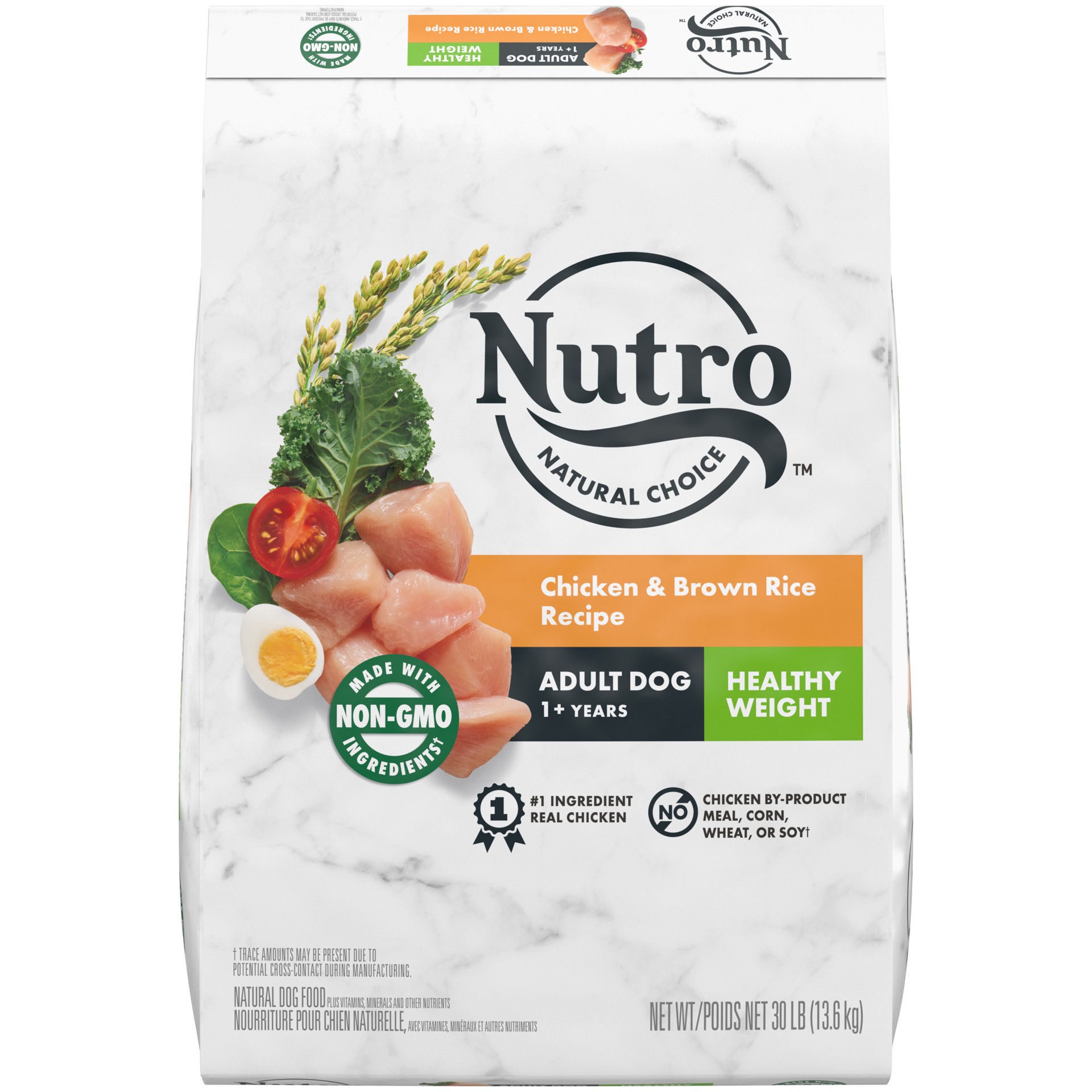 slide 1 of 5, Nutro Natural Choice Healthy Weight Adult Dry Dog Food, Chicken & Brown Rice Recipe Dog Food, 30 lb. Bag, 30 lb