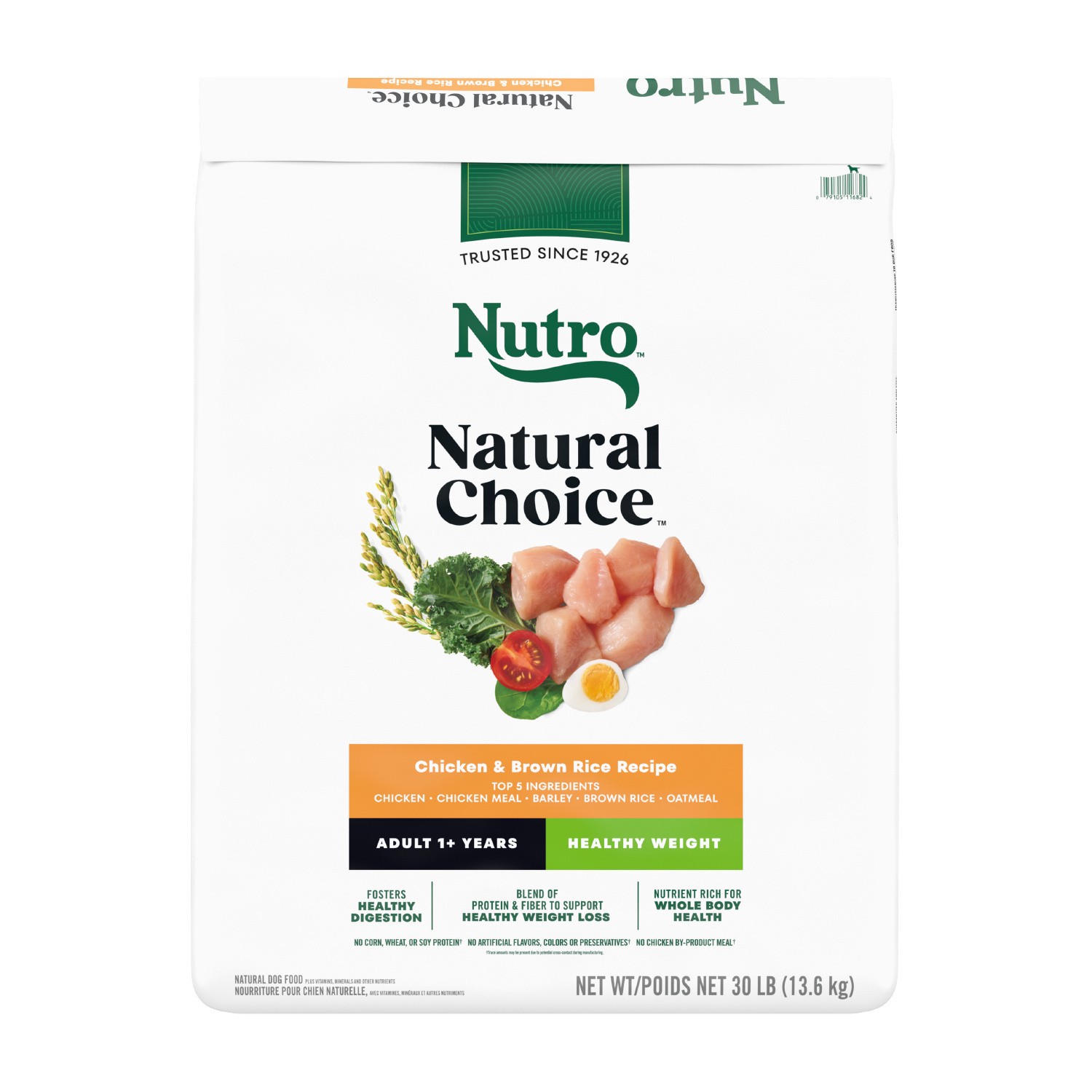 slide 1 of 5, Nutro Natural Choice Adult Healthy Weight Dry Dog Food, Chicken and Brown Rice, 30 lbs., 30 lb