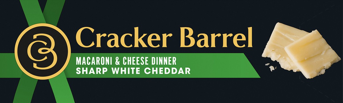 slide 8 of 9, Cracker Barrel Sharp White Cheddar Macaroni & Cheese Dinner, 14 oz Box, 14 oz